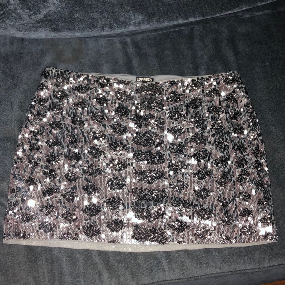 *Express* Sequined Mini Skirt